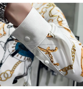 Camisa informal para hombre de algodón de manga larga con botones y cuello camisa de vestir formal para camisas de hombre - Product Image 4