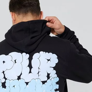 Sweat-shirt à capuche oversize pour homme, tendance, avec impression en relief, design personnalisé, en mélange de coton doublé polaire, style streetwear - Fournisseur - Product Image 5