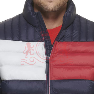 Mens <b>Lightweight</b> <b>Puffer</b> <b>Jacket</b> Stand Collar Full Zip Warm Hot Selling Nylon / Polyester Made Winter <b>Jacket</b> - Product Image 4