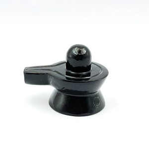 Obsidienne noire naturelle sculptée en forme de Shivling, cristal de guérison Shiva Lingam pour la spiritualité Reiki, décoration spirituelle, vente en gros - Product Image 1