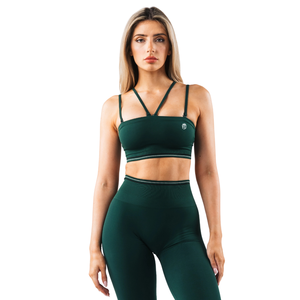 Soutien-gorge de sport sans couture pour femme avec bretelles amovibles, bandeau très élastique, idéal pour le yoga, la gym, l'entraînement, le fitness, l'athleisure et les tenues de sport OEM - Product Image 1