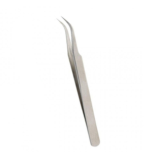 Pince à épiler professionnelle incurvée en acier inoxydable OEM/ODM, anti-magnétique, haute précision, outils d'isolation des cils, directement de l'usine - Product Image 2