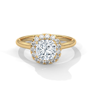 แหวนเพชรทองคำ 14K เพชรเพาะเลี้ยงในห้องปฏิบัติการ แหวนทองคำแท้ 18K สำหรับผู้หญิง สไตล์คลาสสิก รับรองโดย IGI แหวนหมั้น แหวนวันครบรอบ - Product Image 2