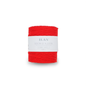 Bobina di Cordoncino in Cotone Ilan 4mm Rosso 250g per Forniture Artigianali - Product Image 1
