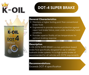 Líquido de frenos K-OIL de alta calidad DOT 4 para automóviles, 1L - Fabricado en Vietnam, económico, alto rendimiento, marca OEM disponible - Product Image 3