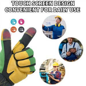 Guantes de Seguridad de Cuero Completos, Verdes, Amarillos, Negros, Antideslizantes, Impermeables, Anti-UV, para Invierno, Aire Libre, Unisex - Product Image 2
