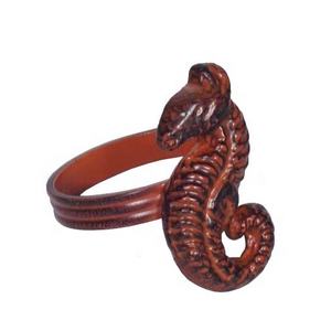 Anneau de serviette de table Seahorse pour mariage, anneau de serviette décoratif artisanal, anneau de serviette décoratif moderne - Product Image 2