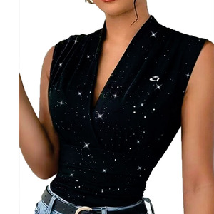 Customized Y2K Summer Sexy Girl Casual Fit Cropped <b>Top</b> All Over Diamonds Rhinestone Tank <b>Top</b> for Women's Shirts OEM Wholesale - Product Image 5