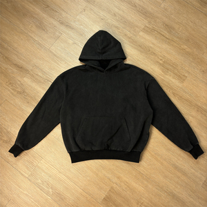 Custom Premium Hoodie Manufacturer Blank Oversized Plain Sweatshirt Heavyweight 500 Gsm <b>Thick</b> <b>Fleece</b> Cotton Acid Wash Hoodie - Product Image 4