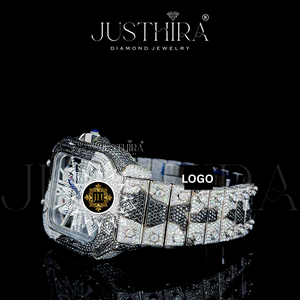 Montre en acier inoxydable classique et élégante à cadran diamanté, très demandée, pour unisexe, bracelet fin, légère, mode, usage quotidien - Product Image 3
