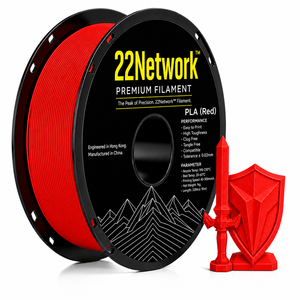 Filament PLA rouge 22Network 1,75 mm 1 kg Bobine pour imprimante 3D industrielle Haute vitesse 300 mm/s OEM ODM Direct usine - Product Image 1