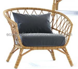 Natural Handmade Bamboo <b>Cane</b> Rocking <b>Chair</b> Back Support Armrest for Outdoor Use Eco-friendly Weather Resistant Bedroom Living - Product Image 3