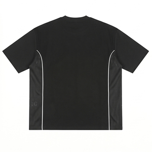 เสื้อยืดกีฬาผู้ชาย แขนสั้น ทรงโอเวอร์ไซส์ ผ้าฝ้ายถัก 100% ระบายอากาศได้ดี  ลายตาข่าย  พิมพ์ลายดิจิตอลด้านหน้า  รับสกรีนโลโก้ - Product Image 2