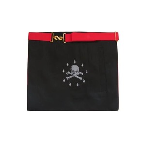 Master Mason Scottish Rite Ethnic Velvet <b>Apron</b> <b>White</b> & Red Customizable Masonic <b>Aprons</b> Cathedral Use Four Seasons Custom Logo - Product Image 2