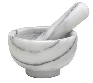 Smooth Finish Marble Mortar And Pestle For Grinding Spices Herbs <b>Garlic</b> And Making <b>Fresh</b> Sauce Easily - Product Image 4