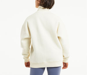 Sudaderas y Hoodies de Mujer de Estilo Moderno, Fabricante Personalizado, Sudaderas de Forro Polar de Alta Calidad con Media Cremallera y Manga Larga Bordadas - Product Image 3