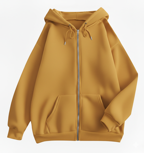 Sweat à capuche pour femme personnalisé, confortable, coupe décontractée, oversize, épaules tombantes, avec poche et fermeture éclair intégrale - Product Image 1