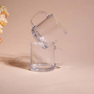 Juego de 2 Vasos de Vidrio Reutilizables Modernos y Elegantes, Transparentes con Logotipo, para Hogar, Oficina, Hotel o Regalos para Fiestas - Product Image 1