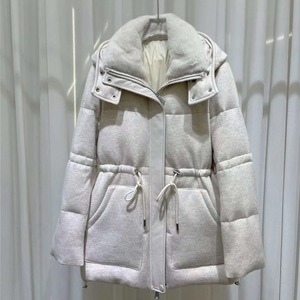Veste d'hiver à capuche en fausse fourrure pour femme, couleur unie, manches longues, pull-over respirant, chaud, décontracté, longueur moyenne, polaire épaisse - Product Image 1