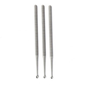 Lot de 3 Curettes Chirurgicales Manuelles en Acier Inoxydable Allemand pour Verrues Cutanées, 4mm, Instruments de Traitement Cutané, Curettage des Lésions Plantaires - Product Image 3