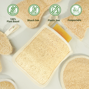 Loofah natural lofas Luffa Lufo bolsa de jabón de microfibra suave depurador corporal y soporte de jabón reutilizable para lavar platos - Product Image 2