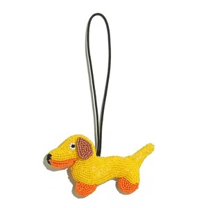 Porte-clés de créateur avec breloques brodées de perles de rocaille, style moderne, mignonnes et faites à la main, pour accessoires cadeaux - Product Image 3