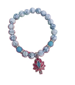 Pulsera de Cuentas de Resina de Estilo Clásico para Mujeres y Hombres para Uso Diario en Casa, Yoga, Equilibrio Energético, Pulsera de Cuentas de Resina Volcánica - Product Image 1