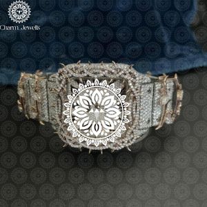 Reloj de Lujo para Hombre Charm, de Acero Inoxidable, Caja de 40 mm, Movimiento Mecánico, Fecha Automática, Detalles de Diamantes, Correa con Botón de Presión Oculto - Product Image 1