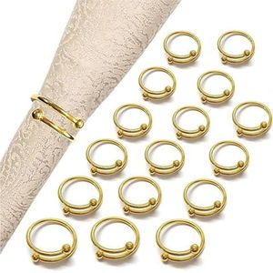 Anneaux de serviette en métal doré de qualité supérieure en gros - Boucles de serviette en alliage durable pour restaurants, traiteurs et fournitures événementielles - Product Image 1