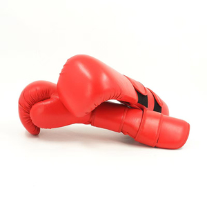 Guantes de Boxeo Rojos de PU con Cierre de Gancho y Bucle en la Muñeca, para Entrenamiento y Sparring de Adultos - Product Image 1