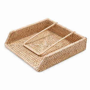 Beautiful <b>braided</b> rattan napkins holder napkin holders for dining table decoration <b>accessories</b> - Product Image 5