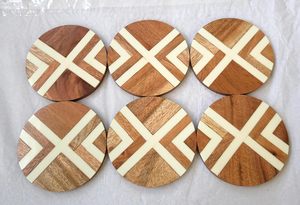 Sous-verre en bois de manguier naturel et résine, sous-verre écologique en bois, décoration intérieure durable, design inspiré de la nature, taille personnalisée - Product Image 2