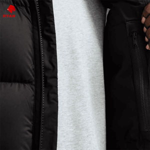 Gilet matelassé pour homme de qualité supérieure, tissu confortable et respirant avec logo personnalisé, col montant - Product Image 2
