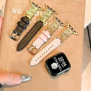 สายนาฬิกาหนังประดับเพชรอเนกประสงค์ | 14/18/20/22mm | เข้ากันได้กับ <span class=keywords><strong>Apple</strong></span>, Xiaomi, Huawei, redmi - Product Image 1