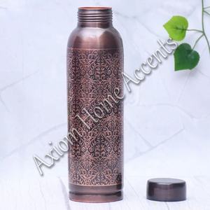Durable Copper Water Bottle With Leak-Proof Cap and Ayurvedic Properties for Healthy Hydration <b>Gym</b> Bottle by Axiom Home Accents - Product Image 6
