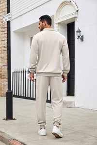 Men's Tracksuit 2 Piece Quarter Zip Sweatsuit <b>Sets</b> Casual Athletic Running Jogging Suits - Product Image 3
