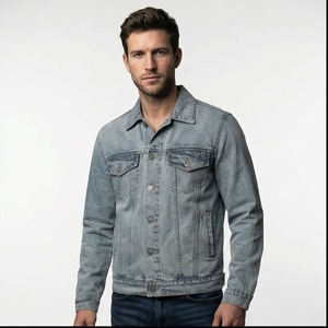 Veste en jean personnalisée Premium Quality Vintage Terry pour homme Style Hip Hop Respirant Logo avant Hiver - Product Image 1