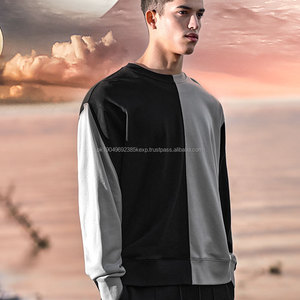 Personnalisé 2025 Automne Et Hiver Nouveau Contraste Épissé Pull Polaire Hommes Hoodies Ras Du Cou À Manches Longues Sweat - Product Image 6