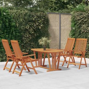 Ensemble de 4 chaises de jardin en bois d'eucalyptus massif avec finition huilée, meubles durables et élégants - Product Image 1