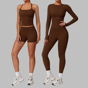 Ensemble de sport décontracté 2 pièces sans couture pour femme : soutien-gorge de sport et leggings de yoga taille haute, séchage rapide pour la gym et l'entraînement - Product Image 4