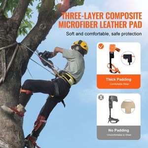 Graffette da Arrampicata in Acciaio Legato, Capacità di Carico 350 libbre, 1 Paio per Attrezzatura da Arrampicata su Alberi con Cinghie Protettive - Product Image 3