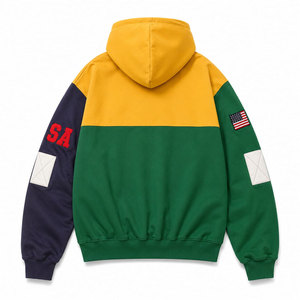 เสื้อฮู้ดซิป Valley Dreams รุ่น Color Blocking ทรงปกติสำหรับผู้ชาย เสื้อสเวตเชิ้ตมีฮู้ดสำหรับฤดูใบไม้ร่วง สวมใส่สบายๆ แจ็คเก็ตผ้าฟลีซ - Product Image 3