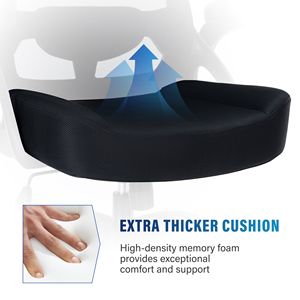 Sedia da Ufficio Ergonomica in Rete Resistente 400 libbre con Braccioli Ribaltabili, Girevole, Seduta Larga per Utenti Alti e Robusti - Product Image 4