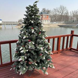 Bold Blossom 220cm High Quality Foldable <b>Artificial</b> Pine Christmas <b>Tree</b> Green PE Material Durable Home Party Decoration - Product Image 3