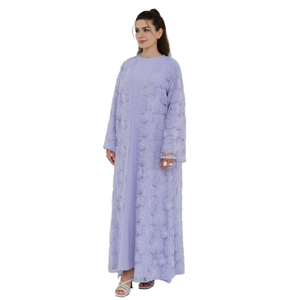 ABAYA Étnica para Mujer, de Poliéster, Manga Larga, con Cuentas, para Fiestas, Transpirable, Corte Regular, Hecha en India, Precio al por Mayor - Product Image 1