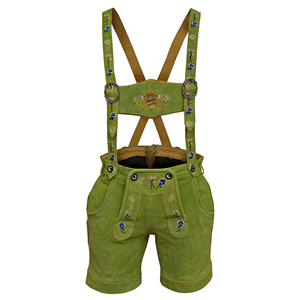 Premium ZASSON SPORTS Bavarian Lederhosen Traditional German Oktoberfest Trachten Genuine <b>Leather</b> Festival Shorts Model - Product Image 1
