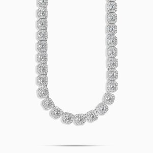 Collar de Cadena de Eslabones de Plata 925 con Moissanita para Hombre, Estilo Hip Hop, Chapado en Oro, Joyería de Lujo, Elegante y Brillante, Personalizado - Product Image 3
