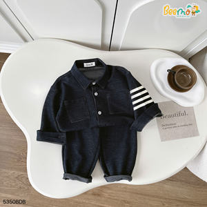 เสื้อผ้าเด็กผู้ชายคุณภาพดี สไตล์ลำลองแนวสปอร์ต สำหรับฤดูใบไม้ร่วง ชุดเด็กผู้ชาย เสื้อผ้าเด็กขายส่ง เสื้อผ้าเด็กวัยหัดเดิน - Product Image 4