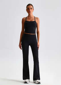 Ropa Deportiva con Logotipo Personalizado, Conjunto de Yoga de 2 Piezas para Mujer, Ropa de Fitness, Leggings Ajustados, Conjunto de Gimnasio - Product Image 6