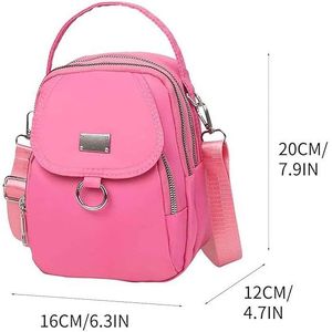 Borsa a Tracolla Verde Militare per Donna, Impermeabile in Tessuto Oxford, Multi-Scomparto, Porta Cellulare, Design Casual - Product Image 3